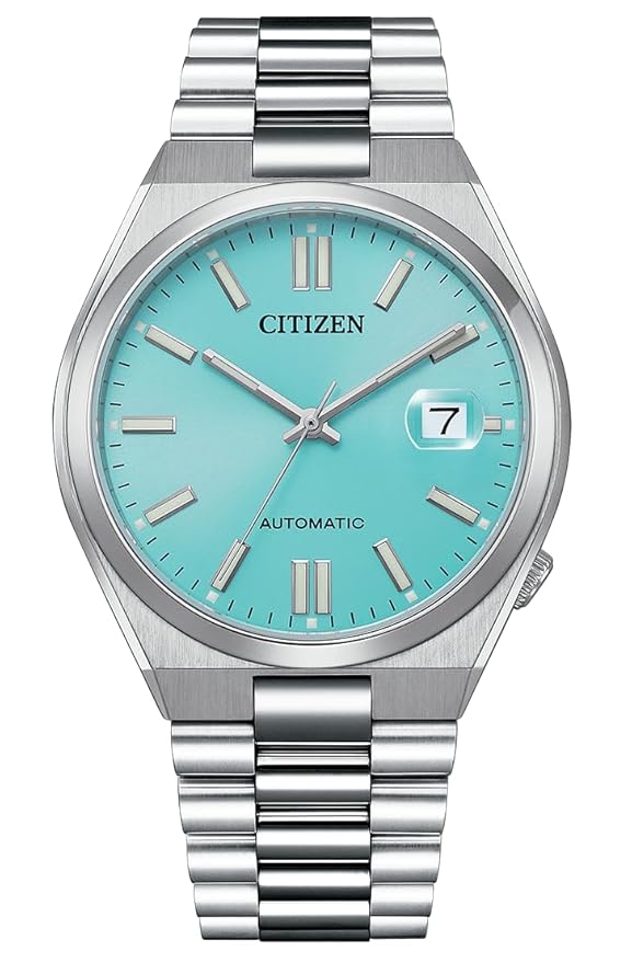CITIZEN Mens Stainless Steel Automatic Gents Blue Dial Analog Watch - Tsuyosa Collection - Nj0151-88M, Band Color: Silver