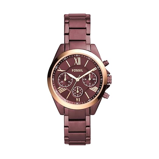 Fossil Modern Courier Stainless Steel Analog Red Dial Women's