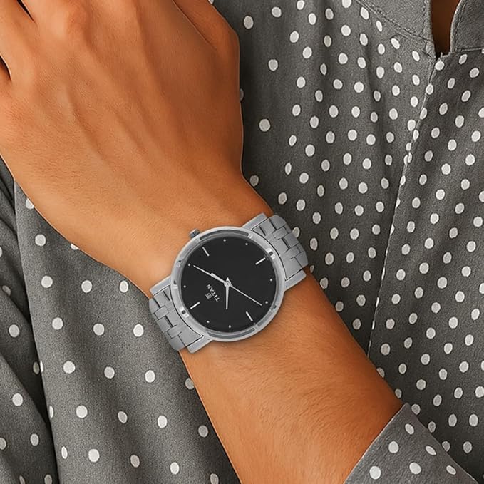 Titan Karishma Analog Black Dial Men's Watch thumbnail