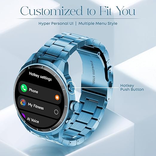 Titan Heritage 1.43" AMOLED Stainless Steel Bracelet Smart Watch thumbnail