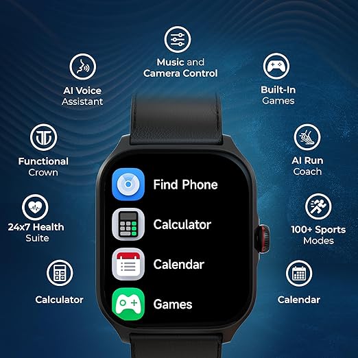 Titan Zeal 1.85" AMOLED Metal Case Smart Watch with BT Calling thumbnail