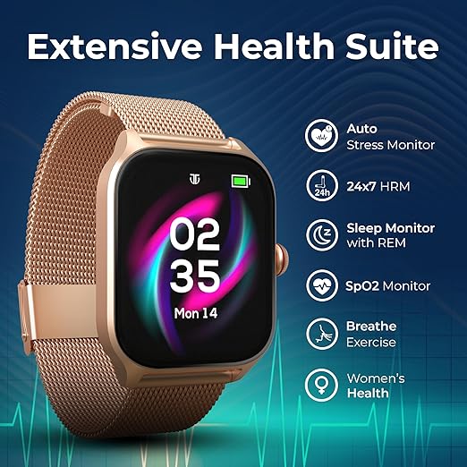 Titan Zeal 1.85" AMOLED Metal Case Smart Watch with BT Calling thumbnail