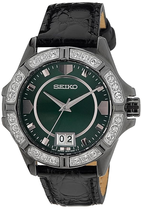 Seiko Leather Lord Analog Green Dial Women thumbnail