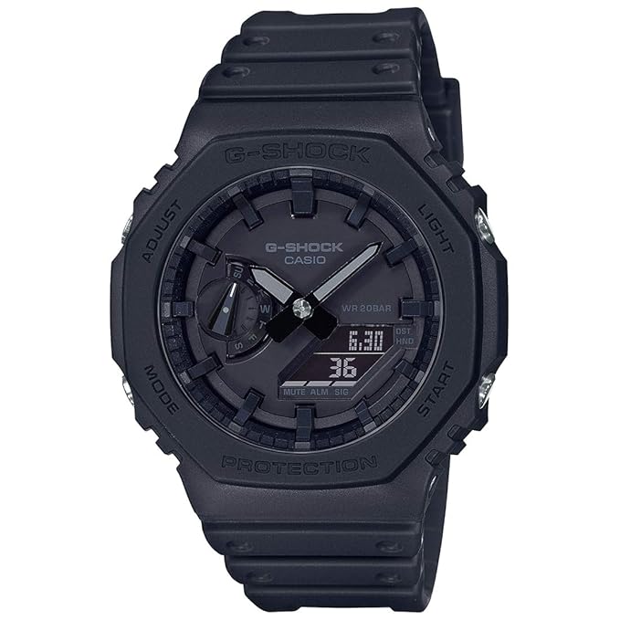 Casio G-Shock GA-2100-1A1DR Black Analog-Digital Dial Black Resin Strap Men's Watch Shock and 200M Water Resistant G987 thumbnail